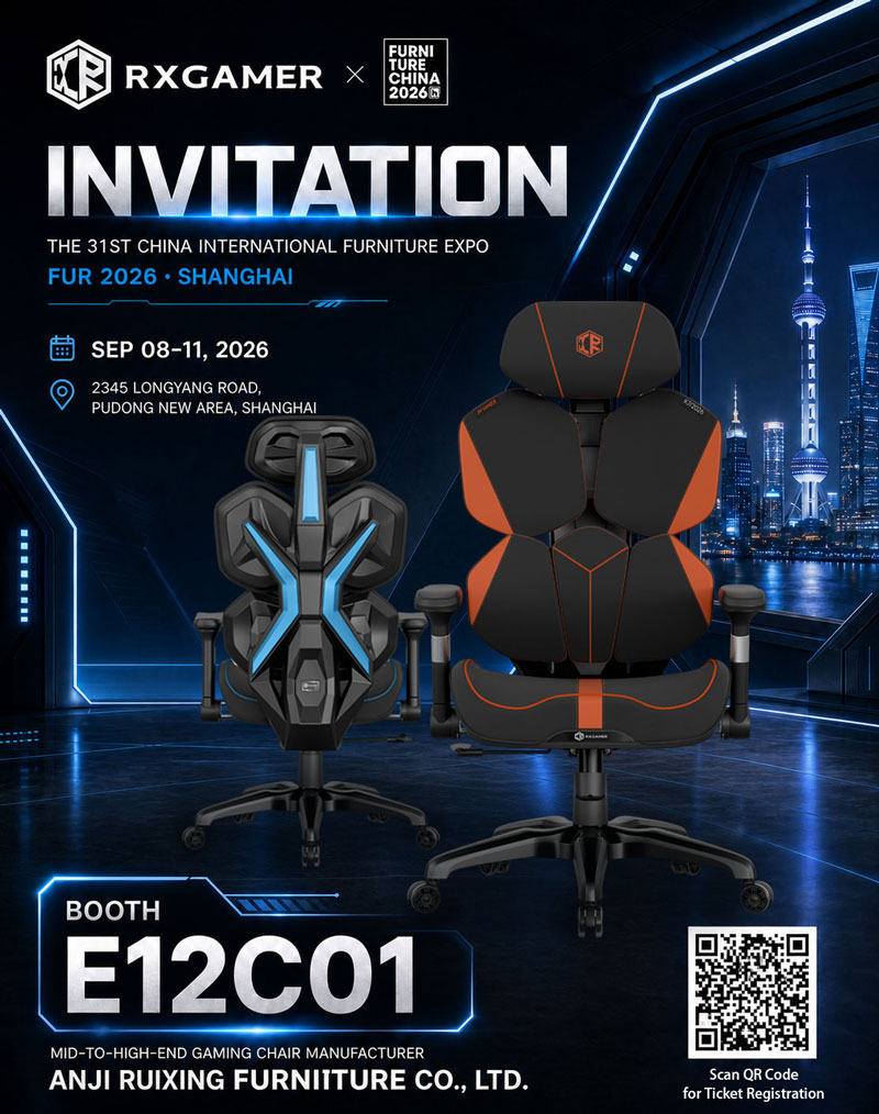 ANJI RUIXING FURNITURE CO., LTD. PRESENTARE SOLUZIONI INNOVATIVE PER SEDIE DA GIOCO E DA UFFICIO A FURNITURE CHINA 2026